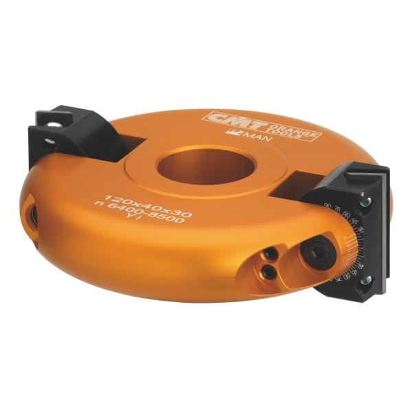 CMT 694.018.40 Adjustable planing head (in special alu. alloy) D_max 45° 120x40