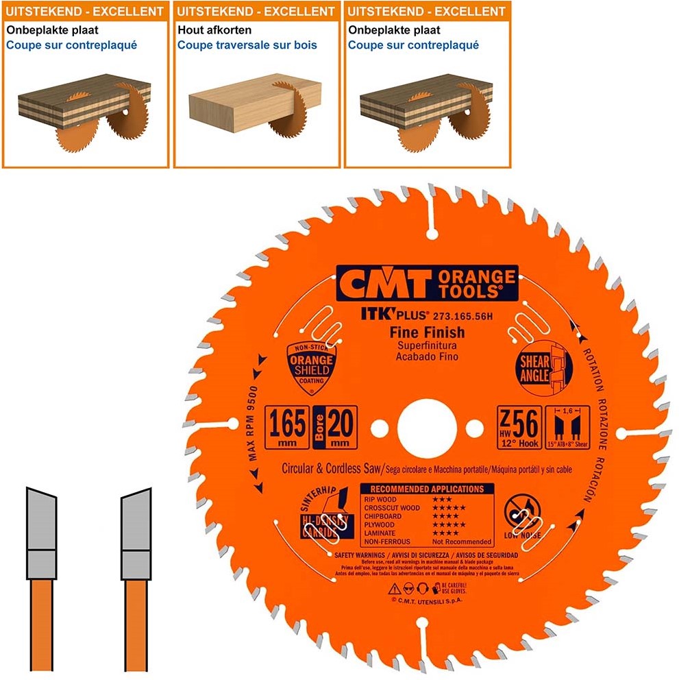 CMT 273.165.56H HW Saw Blade Universal for Wood 165 x 20 x 56T