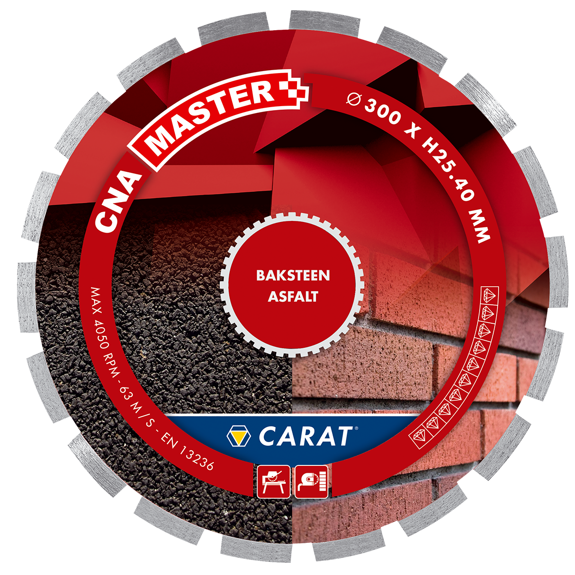 Carat CNAM500400 Diamond saw blade bricks / tarmac CNA MASTER 500x25,4MM