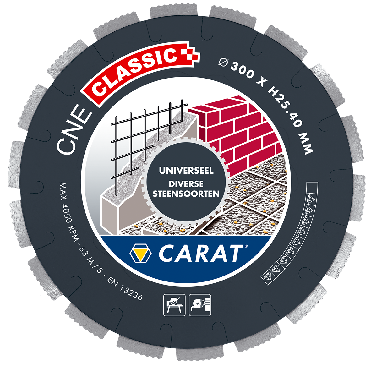Carat CNEC350400 Diamond saw blade universal CNE CLASSIC 350x25,4MM