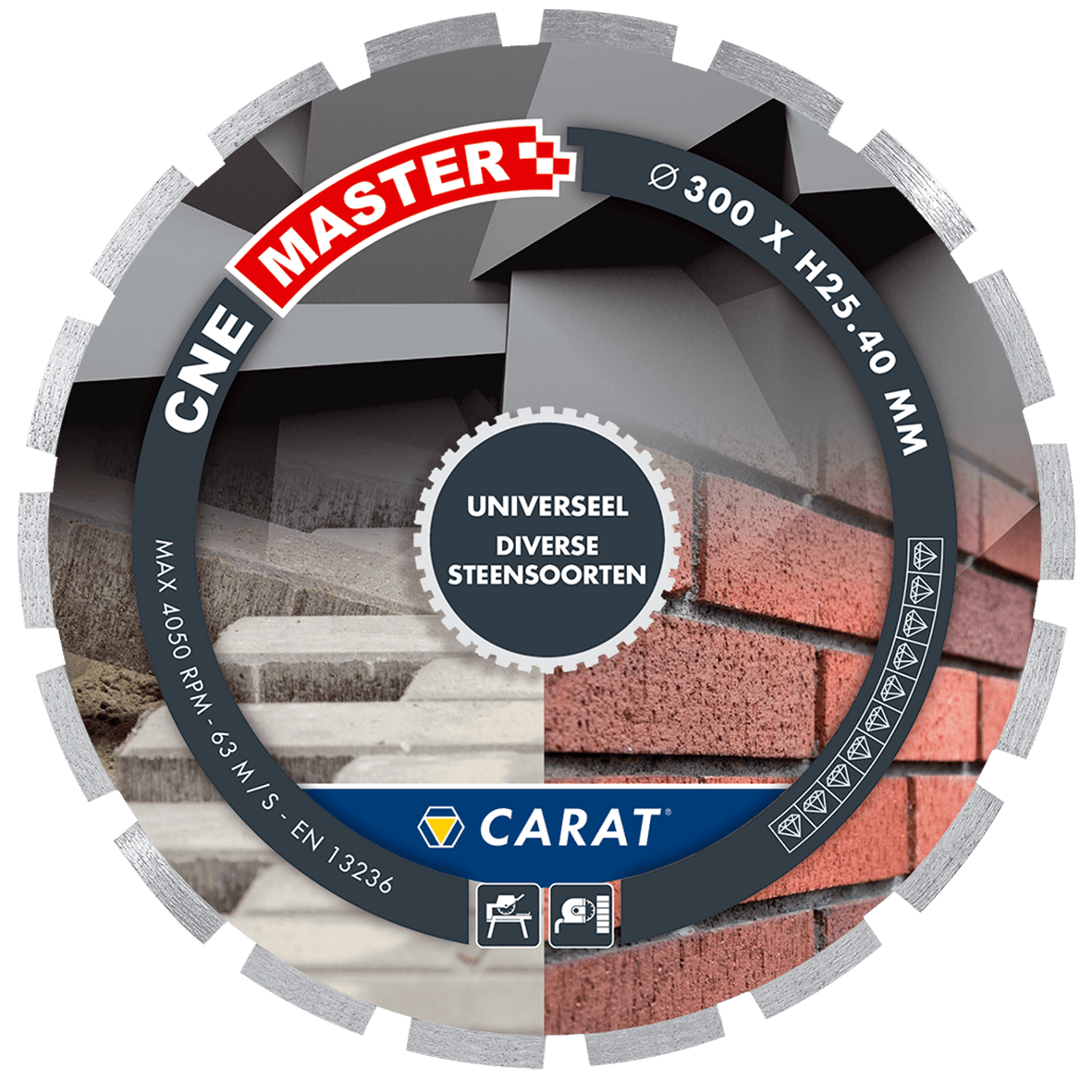 Carat CNEM350400 Diamond saw blade universal CNE MASTER 350x25,4MM