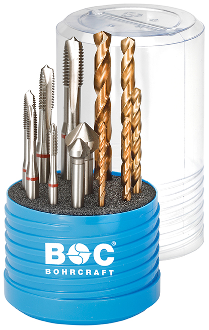 Bohrcraft 41731430012 Combi-Set Red Ring Tapping + Drilling + Countersink HSSE-Co5 // M 4 - M 10