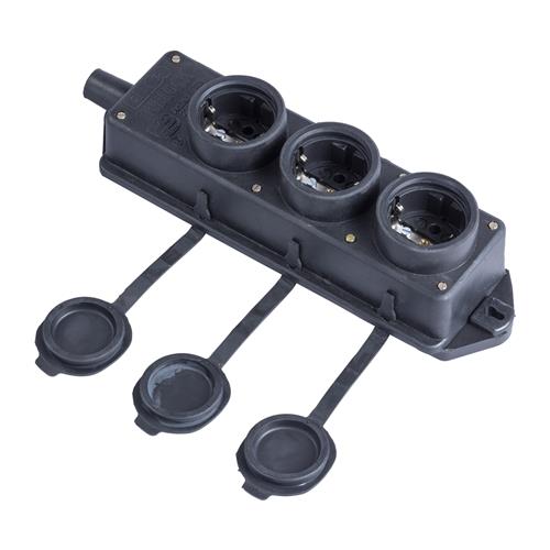 Connectra 46.400 Contact block rubber 3-gang without cable