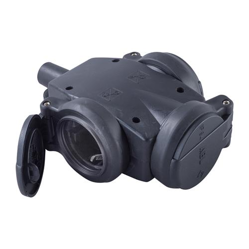 Connectra 46.500 Solid rubber Hanging contact block 3-gang without cable