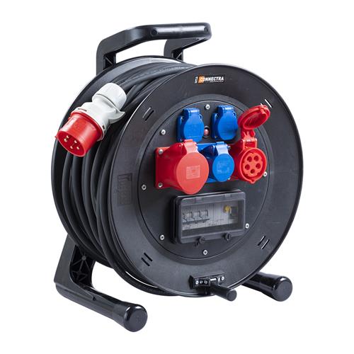 Connectra 47.054.50 Cable reel GT45 combi - 32A - 400V - 50m - H07RN-F - 5 G 2.5 mm²
