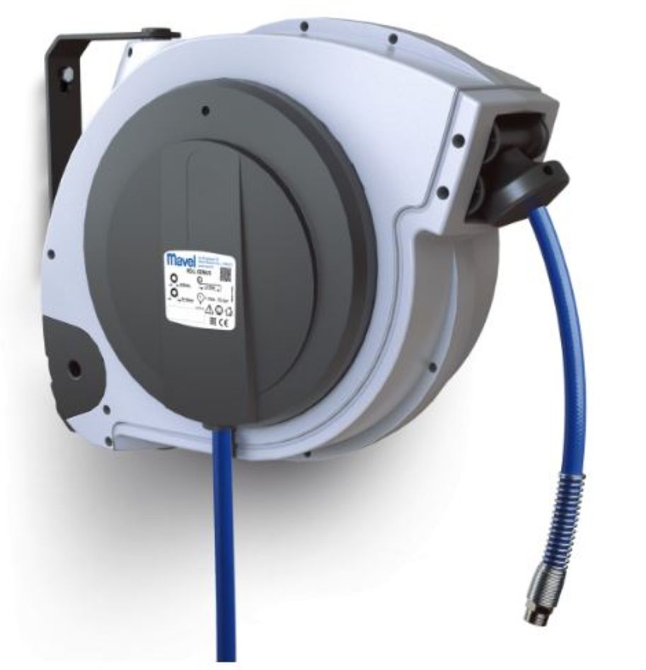 Contimac 568884300 Roll Genius Air Hose Reel 14+1m (air/water) - 15bar - 10mm + SLOWMOTION