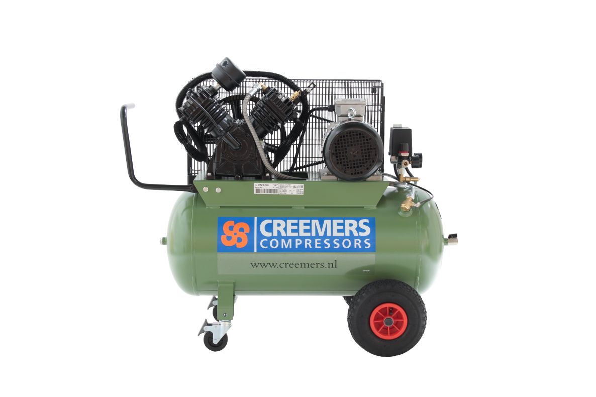 Creemers 1839039060 CSG 450/90K Mobile Piston Compressor Heavy Duty 400V 10 bar 3 hp/2.2KW 290 l/min 90 l