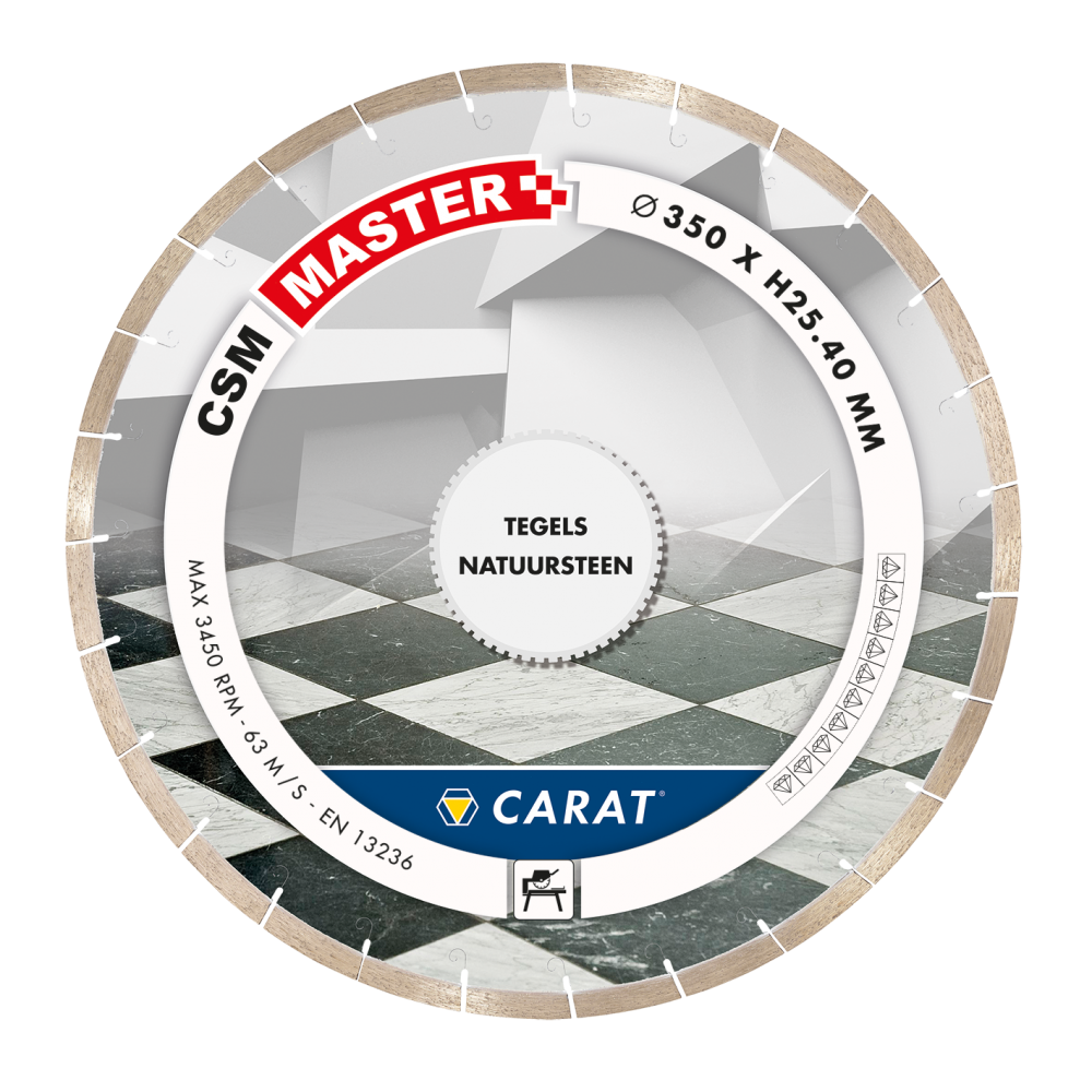 Carat CSMM350400 CARAT Diamond saw blade tiles Ø350x25,40MM, CSM MASTER
