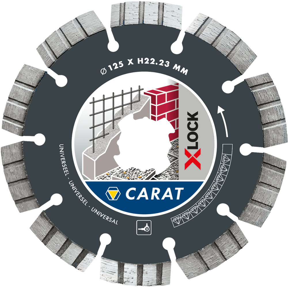 Carat CUXLOCK125 X-LOCK Diamond Cut-off wheel Universal 125 x 22,23