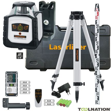 Laserliner 052.305A Cubus G 210 S set Green rotation laser, light tripod 150 cm, telescopic levelling rod 4 m and laser receiver - 2