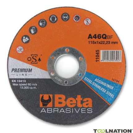 Beta 110450010 11045 1.0-Cut-off wheel Steel-Inox Thin Flat 115 Ø mm - 2