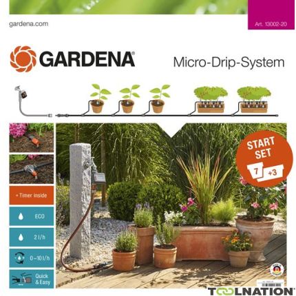 Gardena 13002-20 Starter Set Flower Pots M with Irrigation Computer - 1