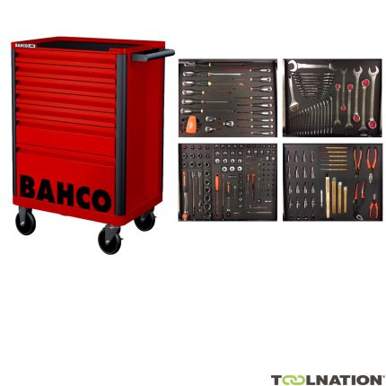 Bahco 1472K7RED-FULL4 Tool trolley red 190 pieces - 1