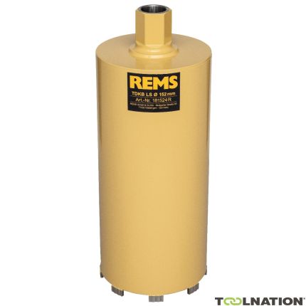 Rems 181524 R TDKB LS 152 × 320 × UNC 1¼ Diamond core drilling crown laser welded dry for micro-pulse engineering - 1