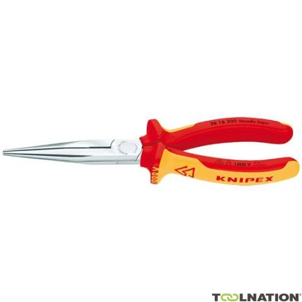 Knipex 26 16 200 2616200 Telephone plier straight + side cutter VDE 200 mm - 1
