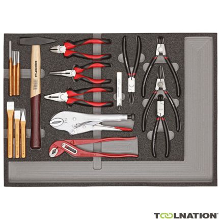 Gedore RED 3301682 R22350001 Pliers,Hammer,Chisel Set 29-Piece - 1