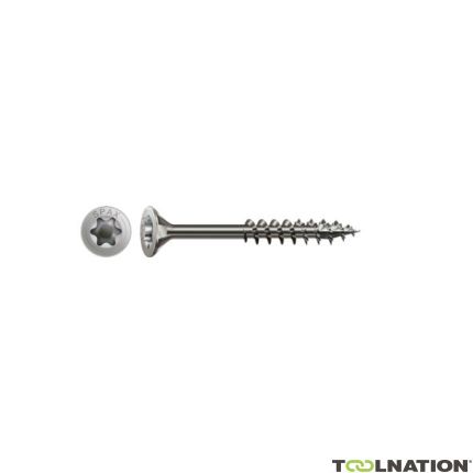 SPAX 0197000500903 SPAX Stainless steel screw, 5 x 90 mm, 100 pieces, partial thread, flat head, T-STAR plus T20, 4CUT, stainless steel A2 - 1