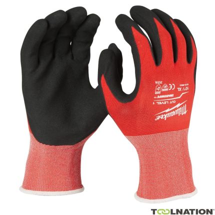 Milwaukee Accessories 4932471416 Dipped Work Gloves Cut Class 1/A 1 Pair Size 8/M - 1