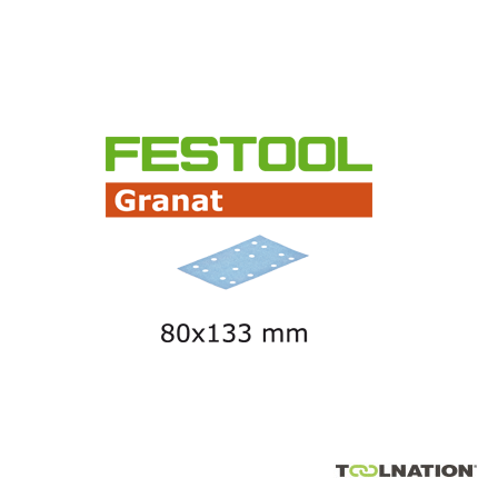Festool Accessoires 497130 Schuurstroken Granat STF 80x133 P180 GR/10 - 1
