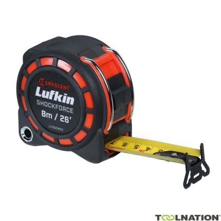 Lufkin L1125CME2 Tape measure Shockforce Nighteye 30mmx8m cm inch - 2