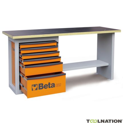 Beta 059000001 C59A-O Workbench with 6 drawers Orange - 1
