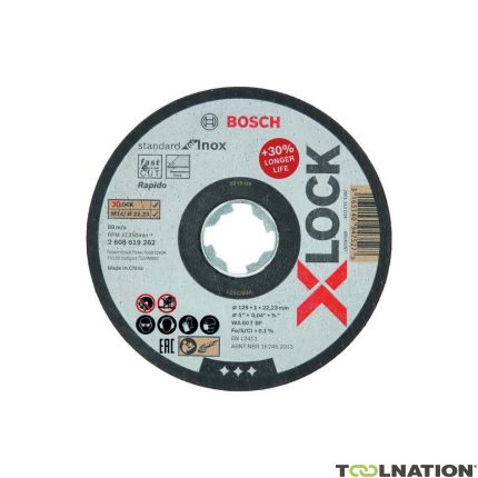 Bosch Professional Accessories 2608619262 X-LOCK Cut-off wheel Standard for Inox 125 mm WA 60 T BF - 1