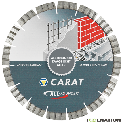 Carat CEB1253010 Diamantzaagblad LASER UNIVERSEEL BRILLIANT, TYPE "ALL-ROUNDER" 125x22.2MM - 1