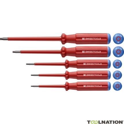 PB Swiss Tools PB 5549 Classic VDE screwdriver set torx 5 pcs, fully insulated up to 1000 V AC / 1500 V DC according to IEC/EN 60900 - 1