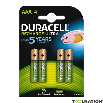 Duracell D203822 Rechargeable batteries Ultra Precharged AAA 4pcs - 1