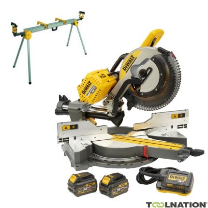 DeWalt DHS780T2A-QW-DE7023 DHS780T2A-QW FlexVolt 54V and 230V cordless crosscut and mitre saw 6.0Ah 305 mm + DE7023 Stand - 2