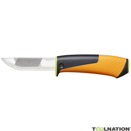Fiskars 1023619 Heavy duty knife with sharpener (green) - 1