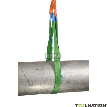 Rema 1211065 S1-PE-2M Polyester lifting slings with reinforced loops 2 mtr. 2000 kg - 1