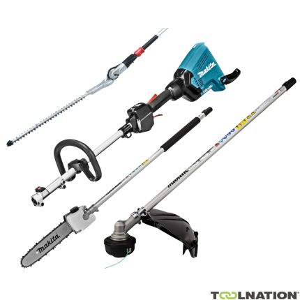 Makita DUX60ZX11 Battery Combi System D-handle 2 x 18V excl. batteries and charger + Trimmer, Hedge trimmer and Chainsaw attachment - 1
