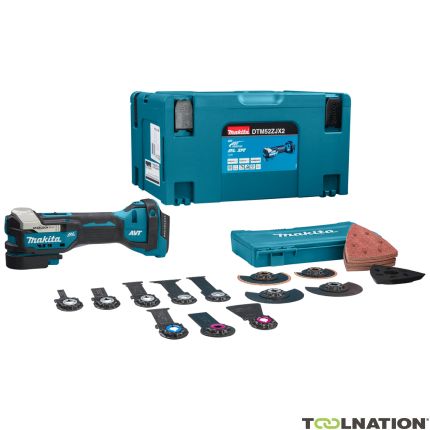 Makita DTM52ZJX2 Multitool Starlock Max 18V + accessories set excl. batteries and charger in Makpac - 1