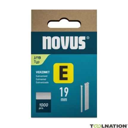 Novus 044-0090 Tacker nails E J/19mm (1,000 pieces) - 1