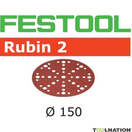 Festool Accessories 575188 Rubin 2 Sanding Discs STF D150/48 P80 RU2/50 - 1