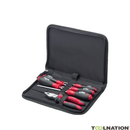 Wiha 33970 Tool set mechanic screwdrivers, combination pliers 6-piece in case () - 1