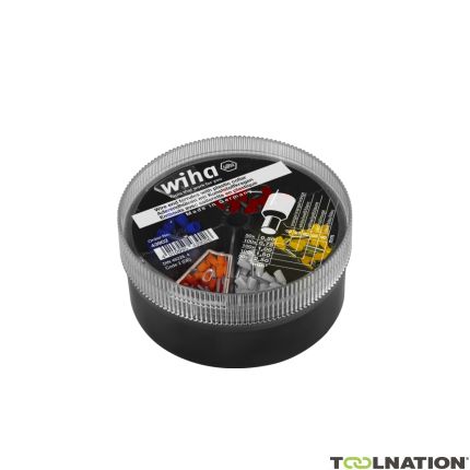 Wiha C000B400 End sleeves with plastic collar, set 0.5 - 2.5 mm² 400 pcs. color code 2 (DE) in dispenser box - 1