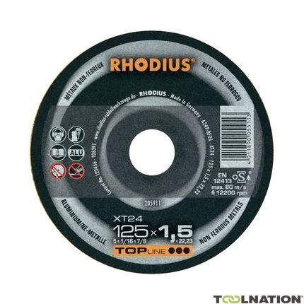 Rhodius 205914 XT24 doorslijpschijf dun Aluminium 230 x 1.9 x 22,23 mm - 1