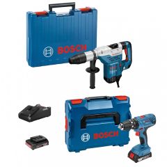 Bosch Professional 0615A5003T GBH5-40DCE Combi hammer + GSB18V-21 Impact drill
