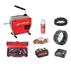 Rothenberger 1000003346 R600 VarioClean 18V 8Ah with DuraFlex SMK spiral and tool set 16 22mm