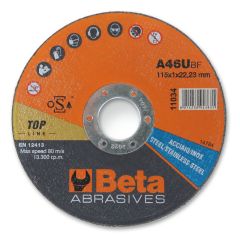 Beta 110340062 11034 1,6-22,23-Cut-off wheel Steel-Inox Dun V 115 Ø mm