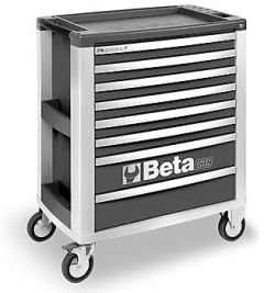 C39-8/G Tool trolley with 8 drawers Grey