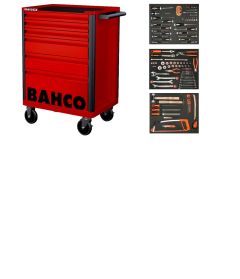 Bahco 1472K6RED-FULL3 Tool trolley red 130 pieces