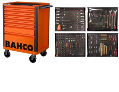 Bahco 1472K7-FULL4 Tool trolley orange 190 pieces