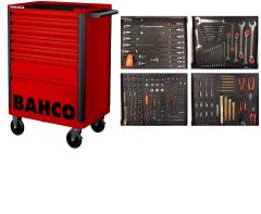 Bahco 1472K7RED-FULL4 Tool trolley red 190 pieces