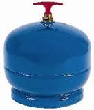 201200 Gas bottle inh. 2 kg - filled, with tap, with hook