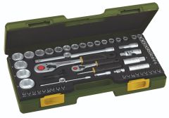 23286 Socket spanners set with bits 1/4" 1/2" 65-piece