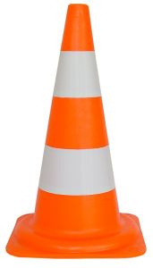 23.954.75 Traffic cone PVC orange/white - 50 cm