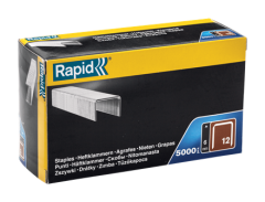 Rapid 40100520 No. 12 Flat Wire Staples 12 mm  5,000 pcs.